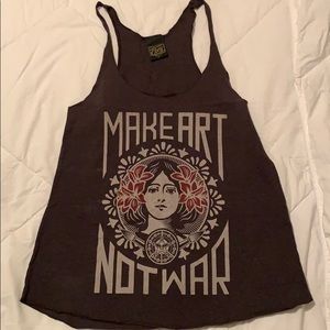 Make Art not War tank top